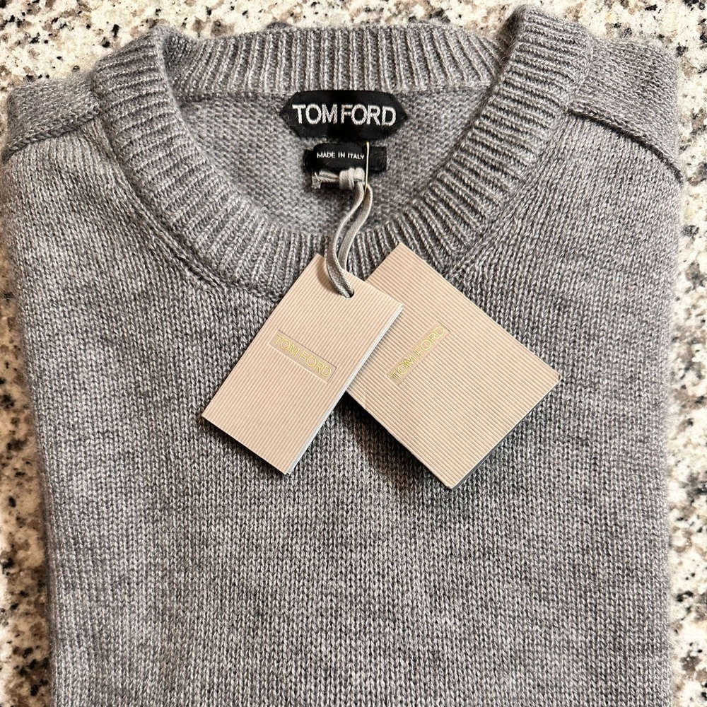 TOM FORD sweater. Cashmere, mohair, silk. Mens size 56/XL. Brand new with tags.